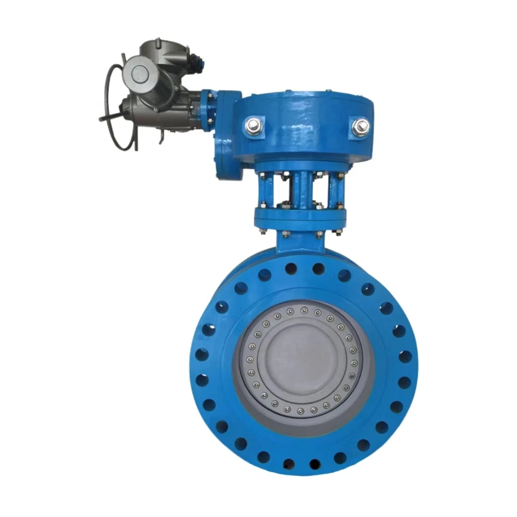 Metal Seal Triple Eccentric Motor Regulator Butterfly Valve