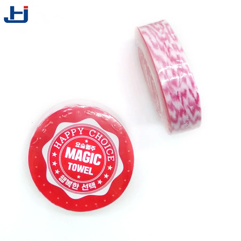 Cheap and high quality compressed magic coin tissue with dispenser compressed towel