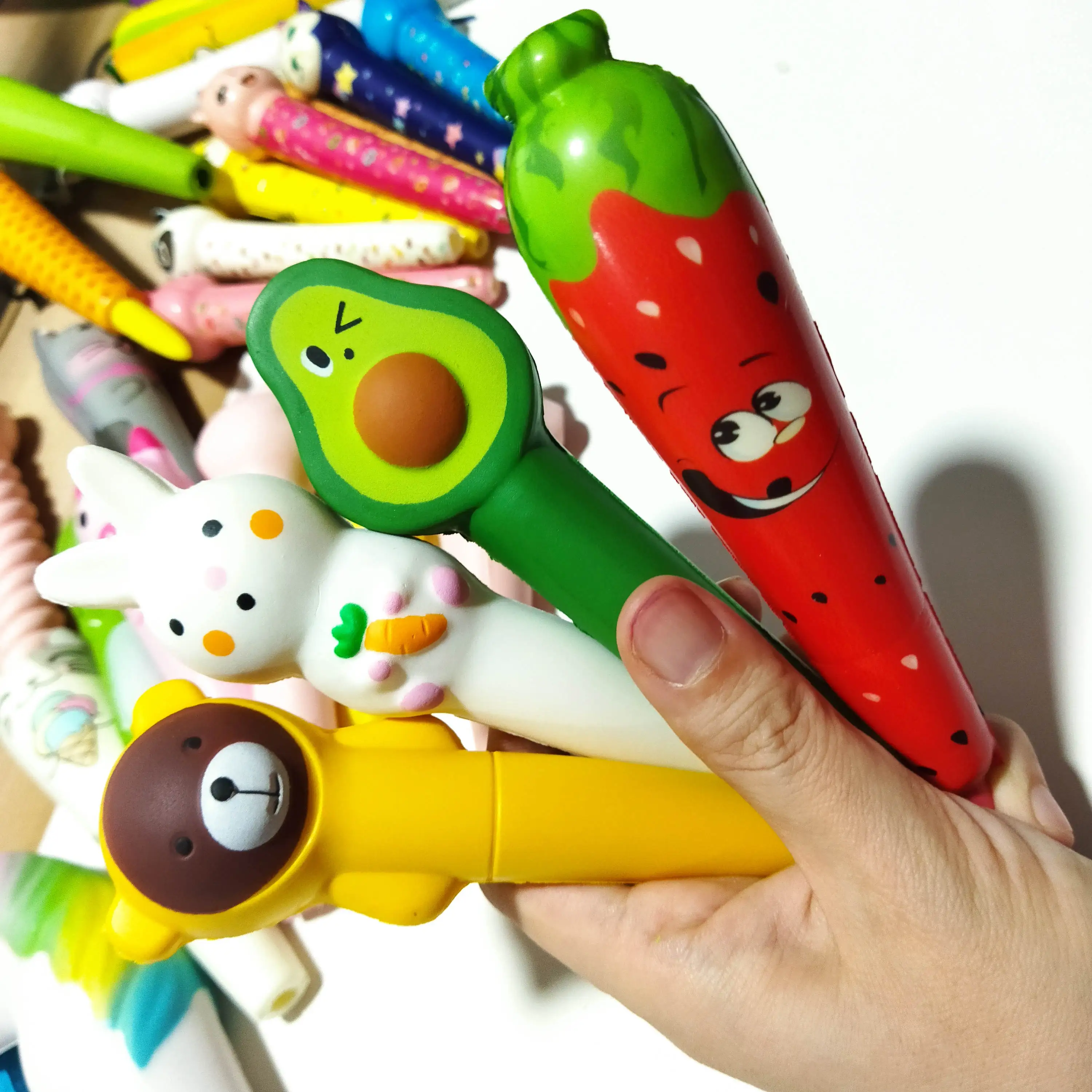 Fidget Stress Relief Toys Pen Students PU Squishies Soft Slow Rising Scented Kawaii Pencil Topper Squishy Pen