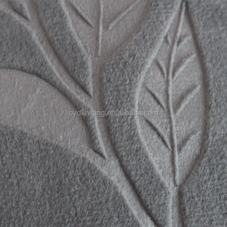 Ouyuanda Polyester  Spandex  Super Soft Embossed 3D Velvet/Velboa Fabric Best Quality  for