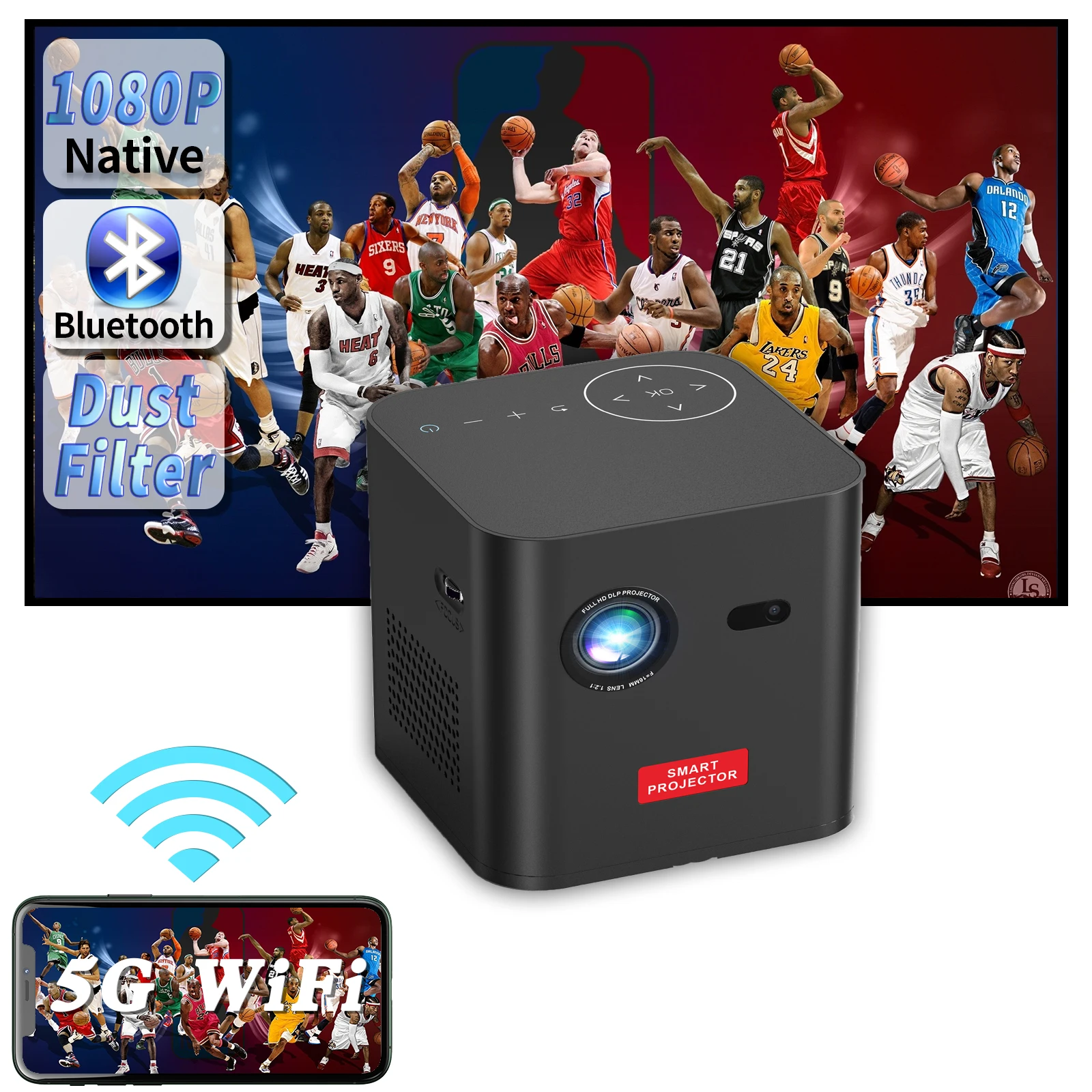 ZAOLIGHTEC Mini LED projector 854*480P resolution Support Full HD video beamer for Home Cinema theater Pico movie projectors