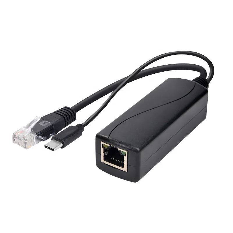 Стандартный гигабитный разделитель POE 48V постоянного тока до 5V2.1A TYPE-C/MICRO USB/DC четыре вида интерфейсов не являются
