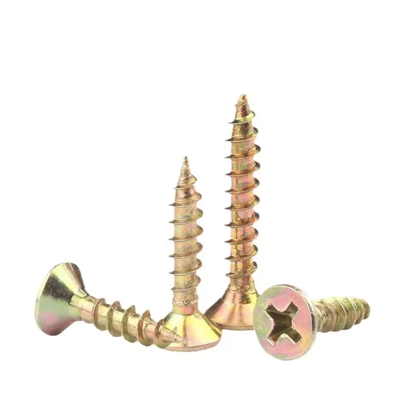 Wholesale Yellow Carbon Steel Chipboard Screw Wood Screw for Construction
