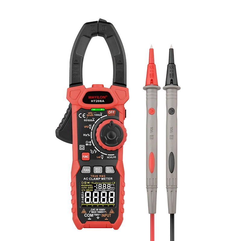 HT208A multi-function professional  Portable Handheld Digital clamp meter electrical AC/DC Voltage current uni-t  clamp meter