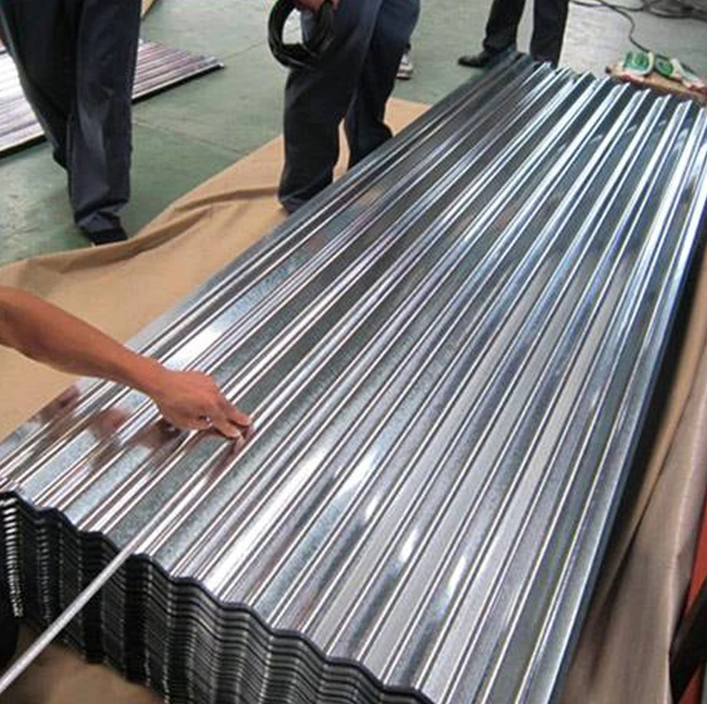 BWG26 калибр 4x8 оцинкованные гофрированные кровельные металлические листы