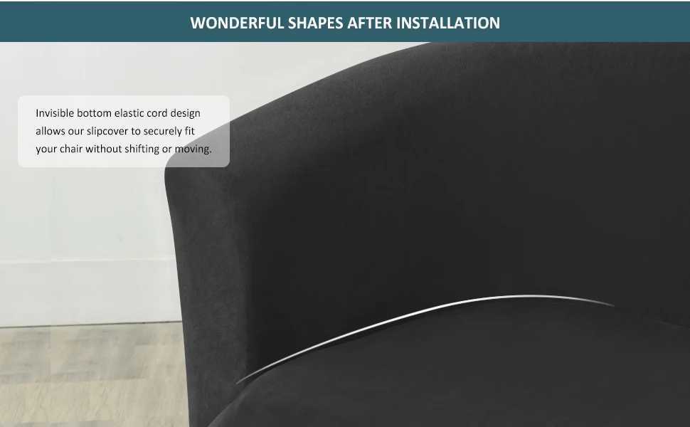 Amazon Solid Club Chair Slipcover Soft Stretch Tub Chair Cover for Living Room Bedroom Washable Removable Armchair Protector