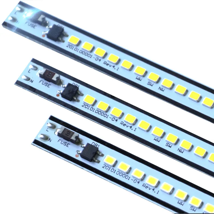 double row 144leds rigid led bar tube pcb board 220v ac direct use for freezer led light