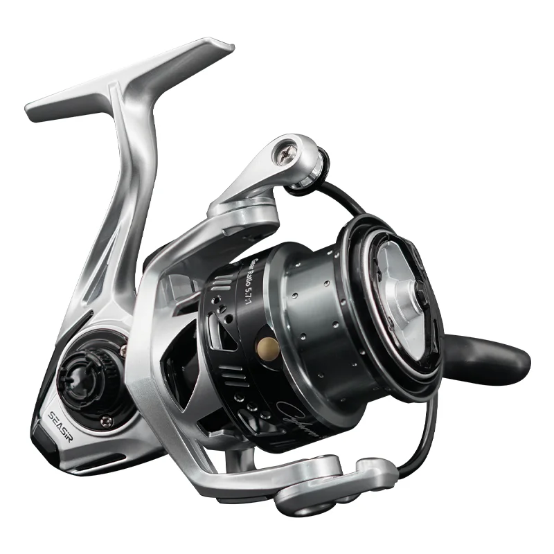 SEASIR CYBERRON Spinning 5+1BB 13KG/28LB Drag 5.7:1 Metal Gear Brass Bushing Stainless Steel Spindle Power Handle Fishing Reel