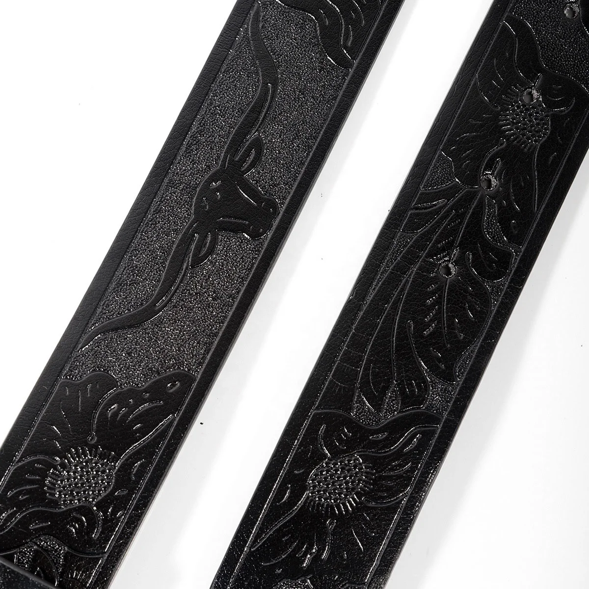 Custom Logo Wholesale Fashion Skull Poker Lighter Buckle Punk PU Leather Belt for Men