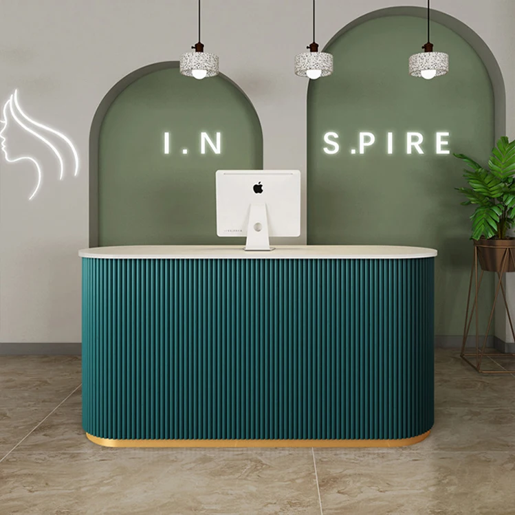 Customized ddp high quality modern office salon counert reception desk google counter table