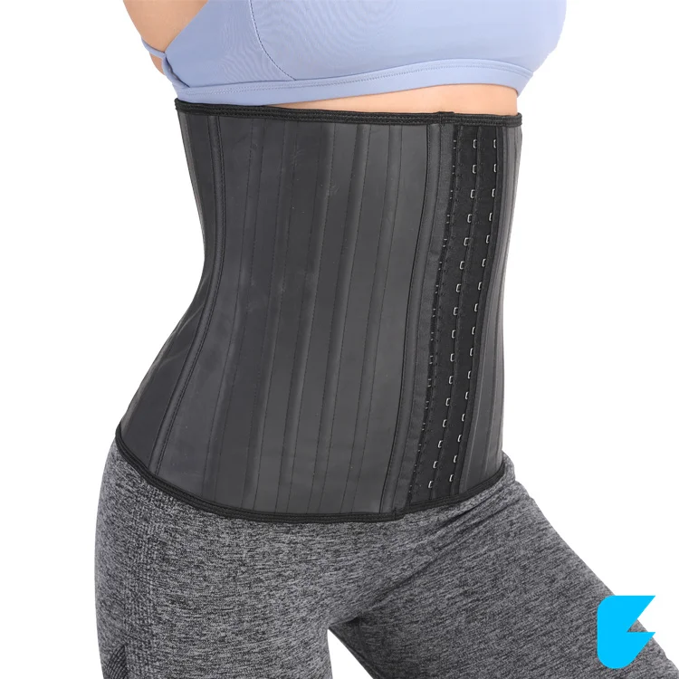 Showme Charming 100% Latex Waist Trainer Cincher Faja Girdle Slimming Body Shaper 25 Steel Boned Waist Trainer Corset