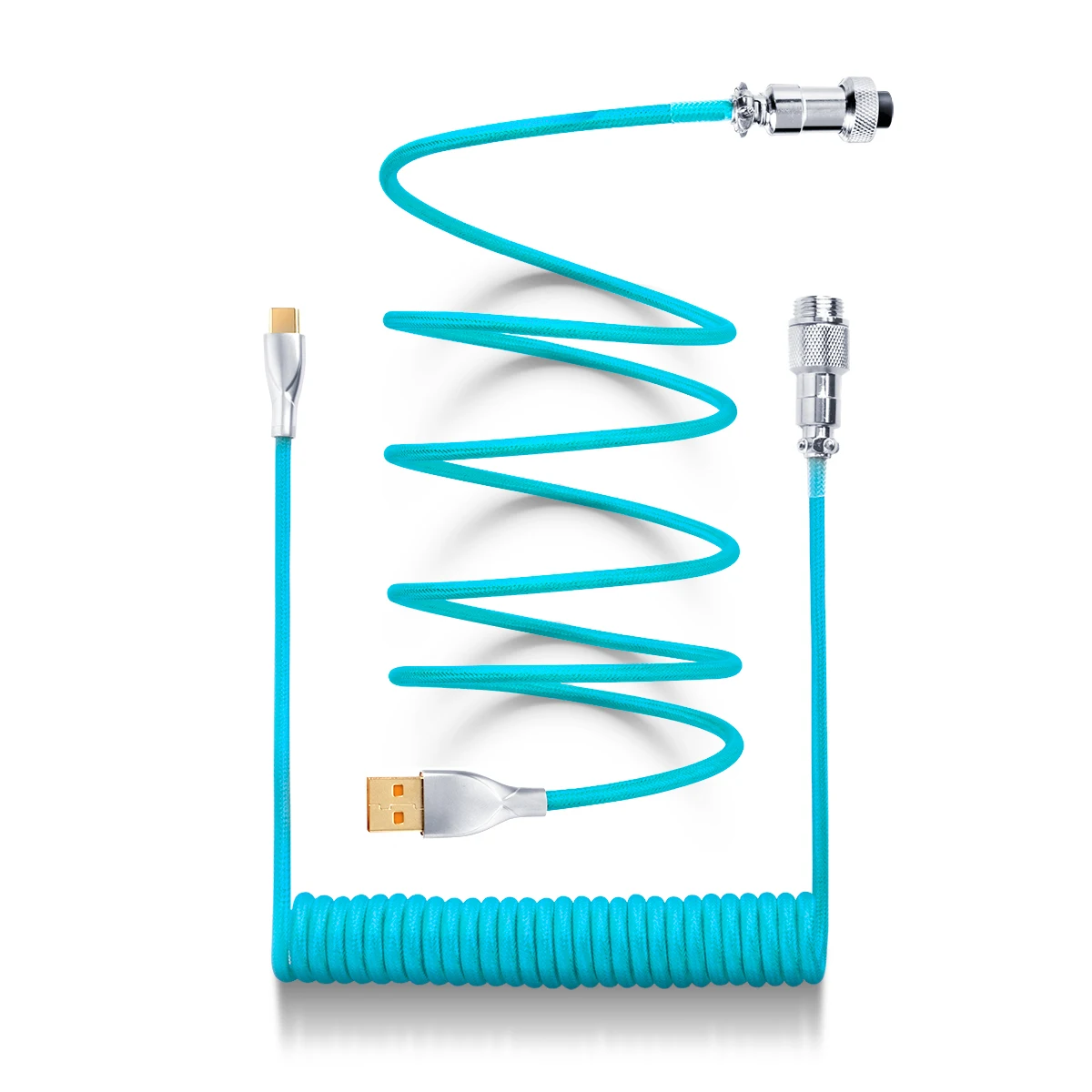 USB C to A Cable CableCreation Coiled USB to USB C Custom Mechanical Keyboard Coiled Data Cable