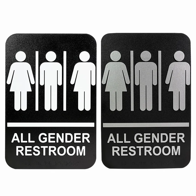 Braille Signage outdoor restroom sign hotel room number plate for way-finding