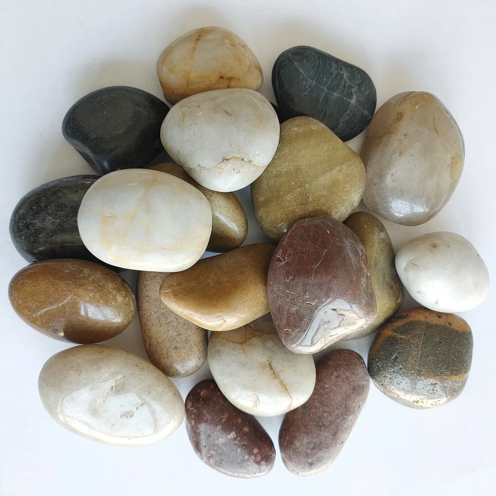 Mixed Color River Pebbles for Landscaping