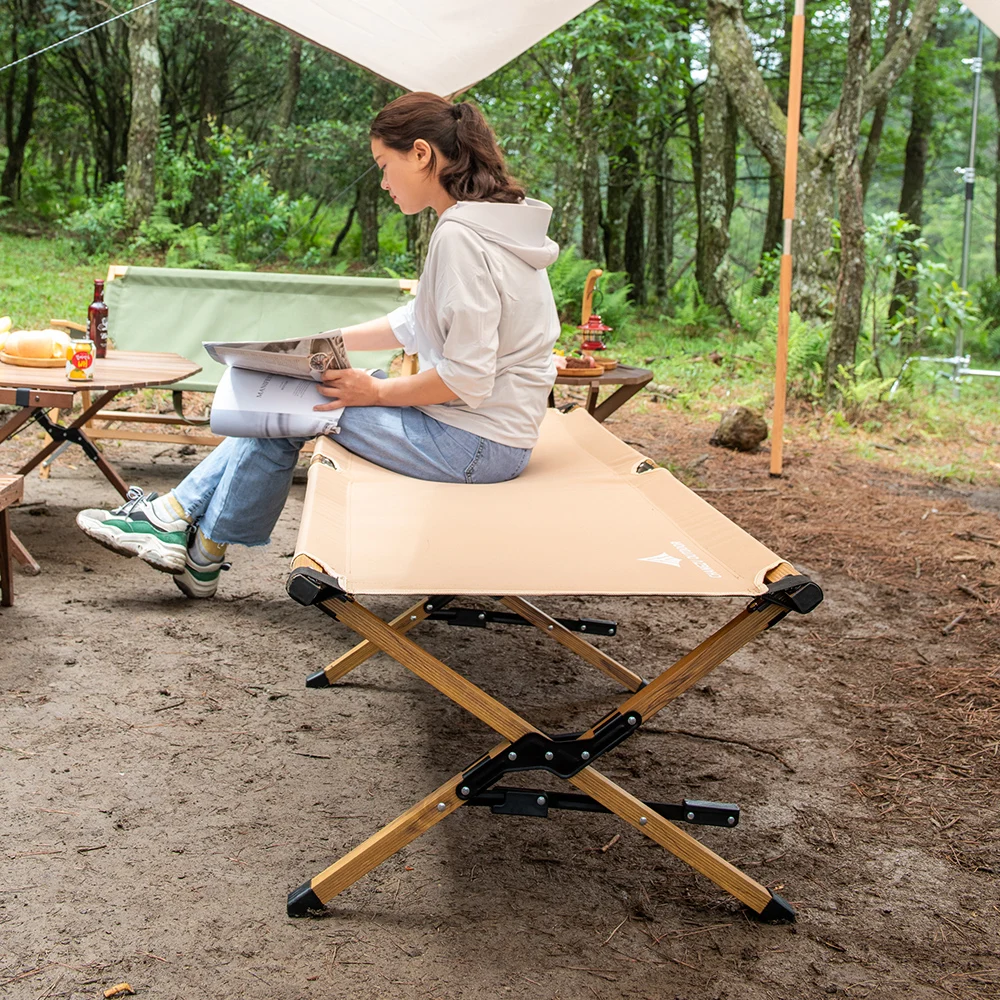 CHANGZU Ultralight OEM LOGO Aluminum Outdoor Oxford Camp Cot Adjustable Height Sleeping Folding Camping Cot Bed