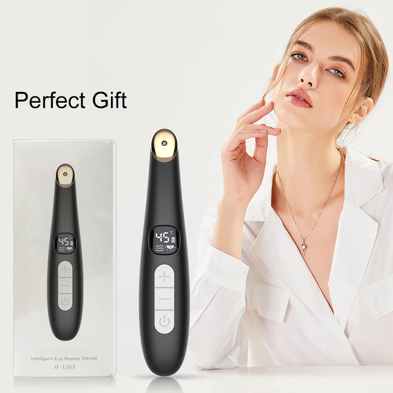 Eye massager wand Vibration Led Red Light Therapy Device Anti-aging Eye Massager For Eye Wrinkle Dark Circle Removal