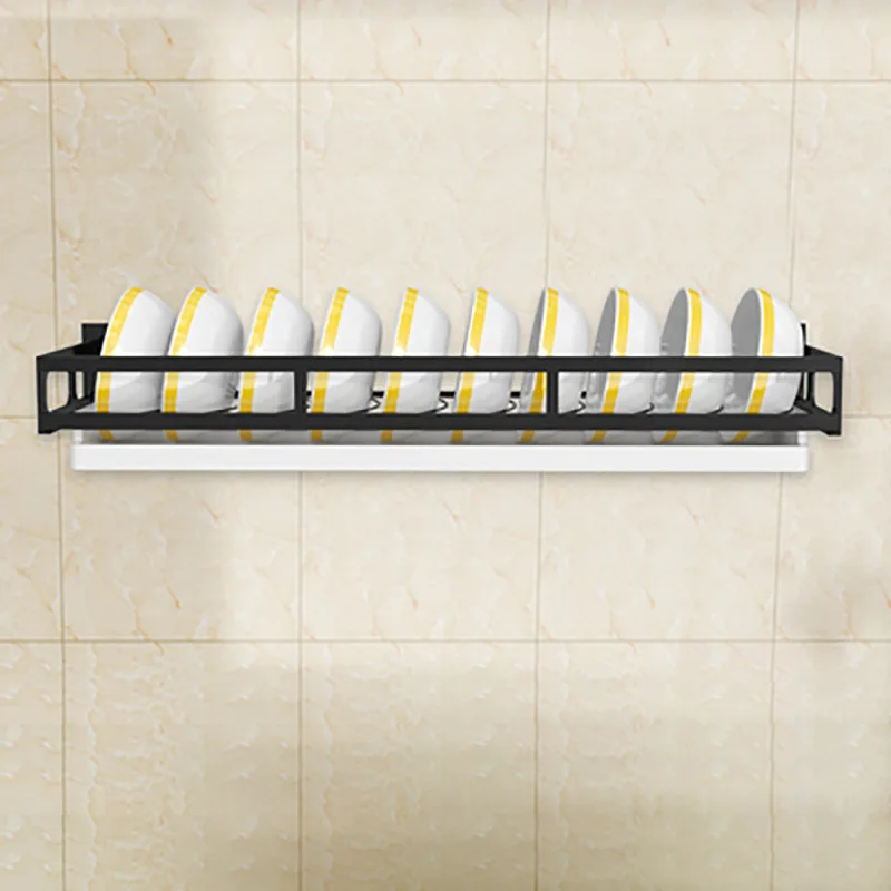Factory Outlet Stainless Steel Holder Wall Mounted Self Adhesive Dish Drainer Rack with Tray