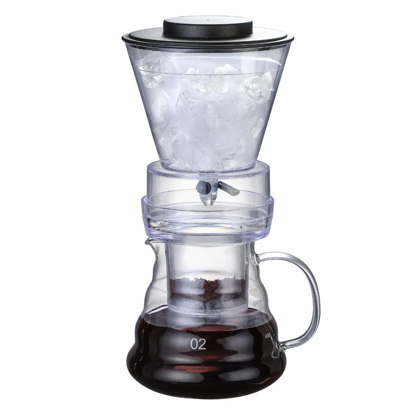 Adjustable Cold Brew Ice Drip Glass Coffee Pot Sets With Lids Coffee Maker Tools