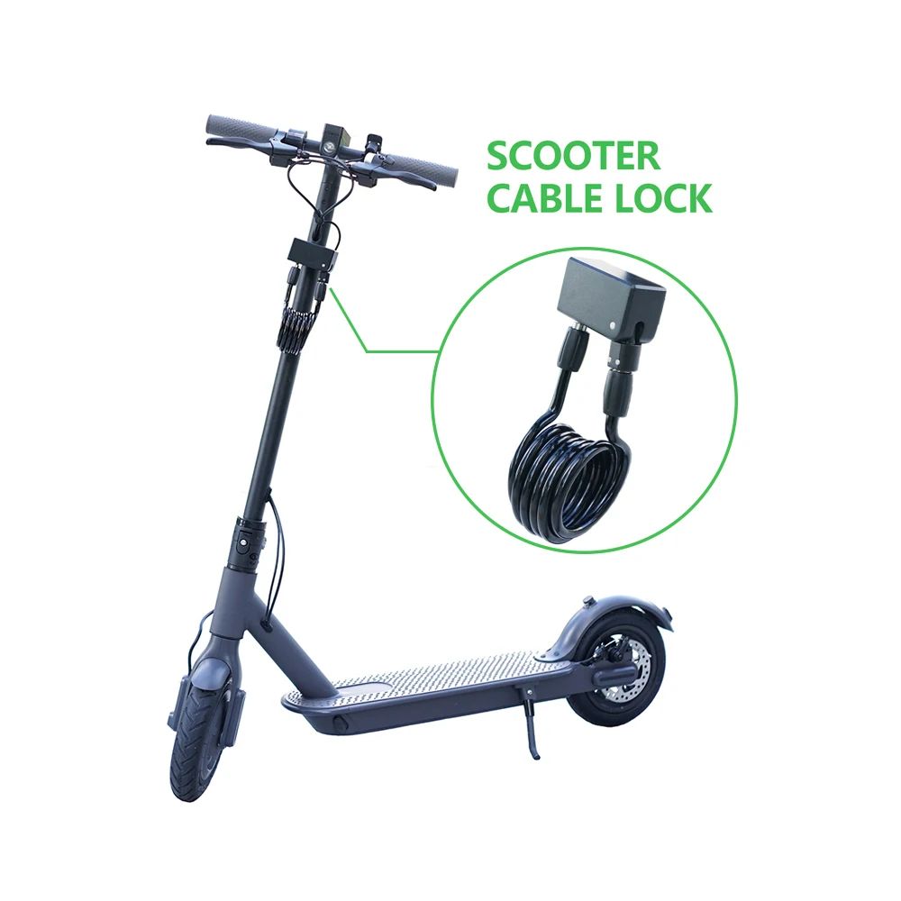 Omni 360 Flexible Rotation Wireless IOT BLE Anti Theft 1200mm Electric Scooter Keyless Steel Cable Lock for Sharing Ride