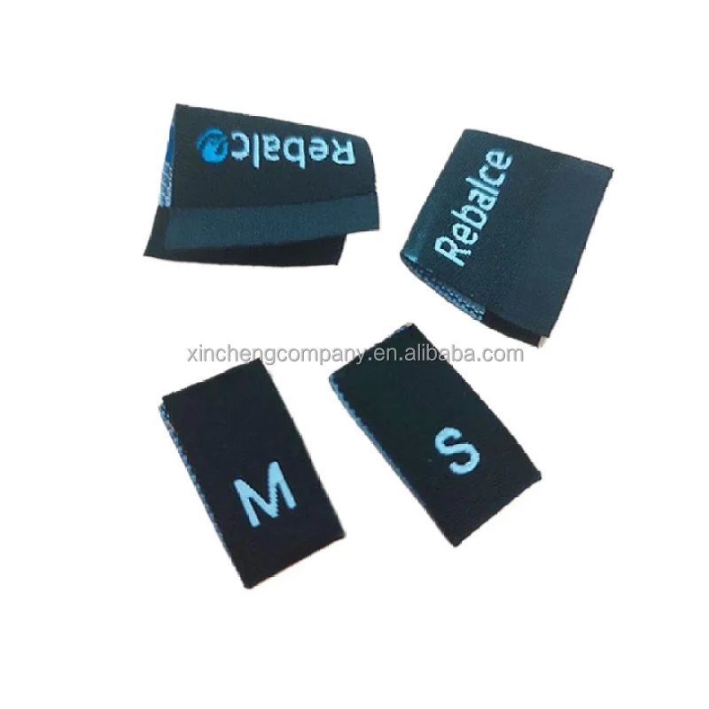 Damask Garment Woven Labels Embroidered Fabric Name and Logo for Clothing Shoes and Bags