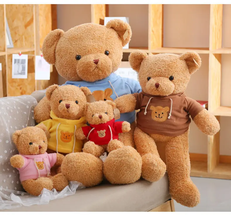 Wholesale 30cm Teddy Bear Polo Sweater Bear Doll Plush Toy Doll Valentine Day Girls Birthday Gift