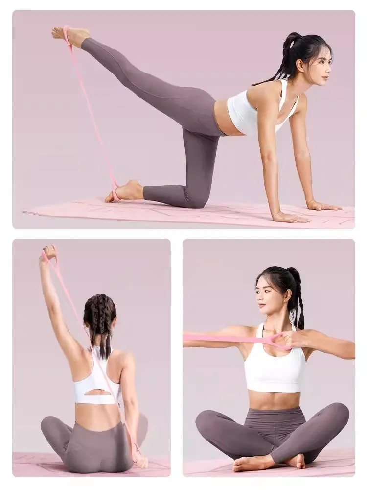 Gym Home Fitness Expander TPE Figure 8 Resistance Band For Yoga Exercise