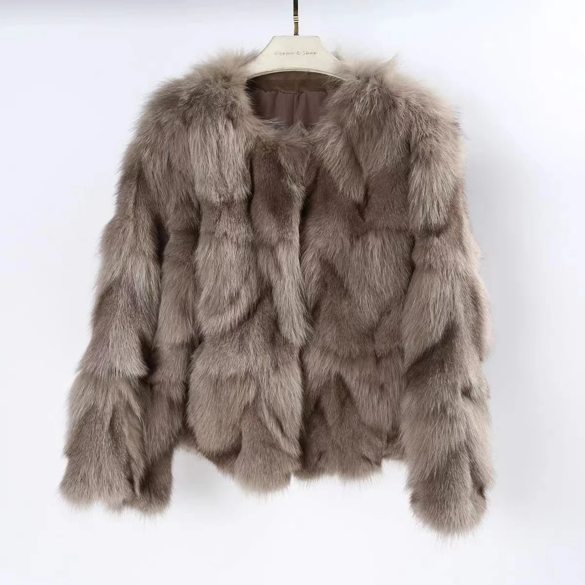 winter factory wholesale warm thick fashion fluffy fur coat whole skin real fox fur jackets coat for women