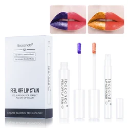 Amazing Hot Ibcccndc 2pcs Peel Off Lip Stain Lipstick Lip Activator Set Waterproof Non Sticky Lip Gloss Charm Lipgloss Kit