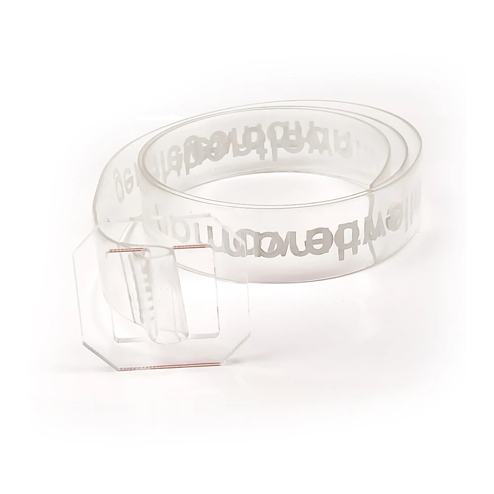Clear Belt Women Transparent Dress Belt Jeans Belt Costume Accessory for Women Lady Girls
