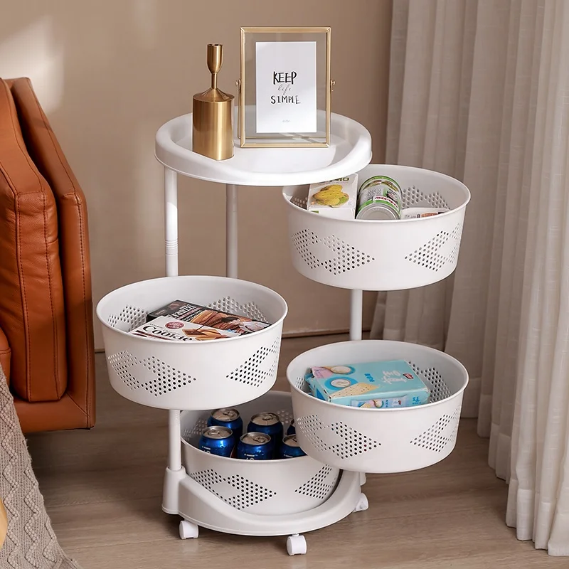Multipurpose Home Kitchen Rotating Fruit Vegetable Storage Basket Rack 2021