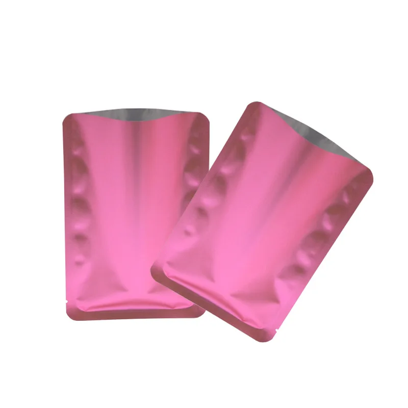 matte color rounded flat pockets aluminized  foil bag eye mask bag eye mask aluminum packaging bags