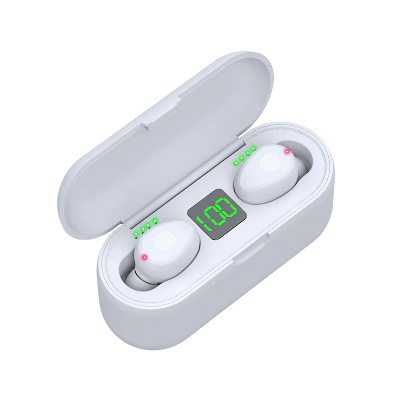 F9 TWS 5.0 BT Headphone Earphone Wireless Earbuds Music Earphone India Headset Noise Canceling with 2000mah power bank