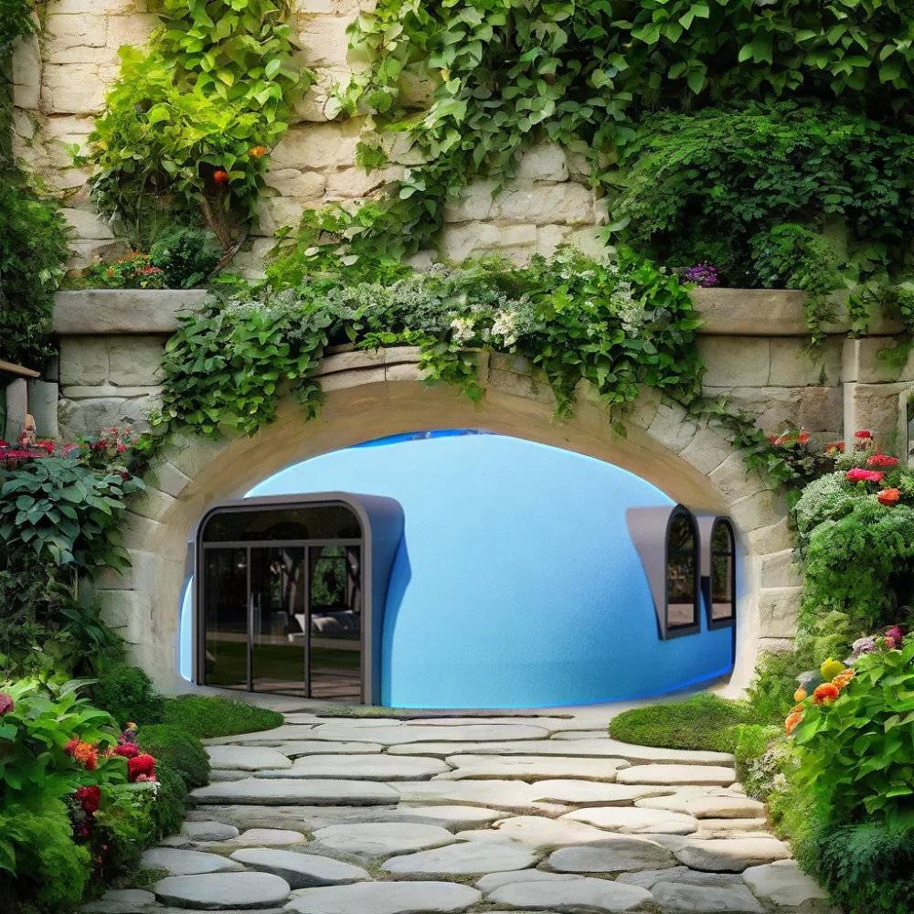 Curved French Window for New Building Star Dome Tourism HomeStay Functional Room with Green House Supply