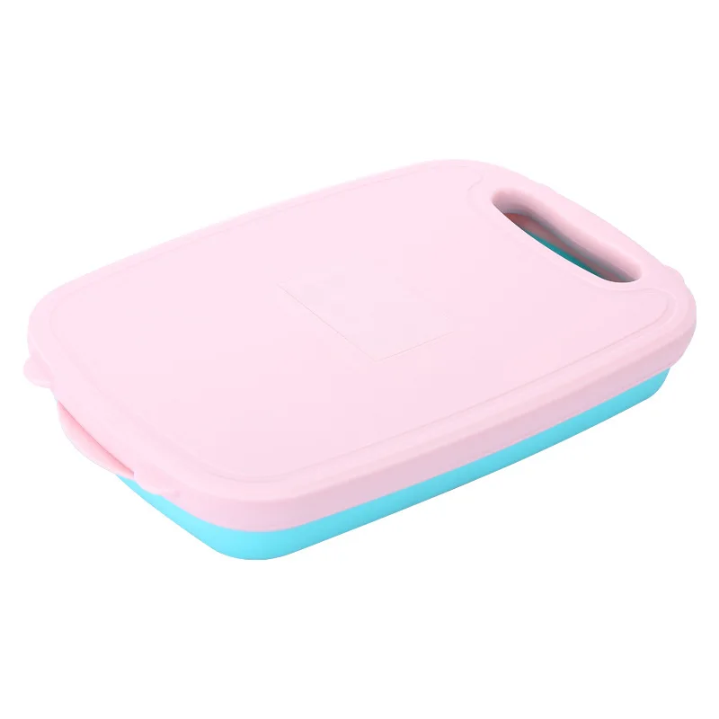 9 в 1 многофункциональная кухонная разделочная доска Складная Силиконовая для овощей с дренажной