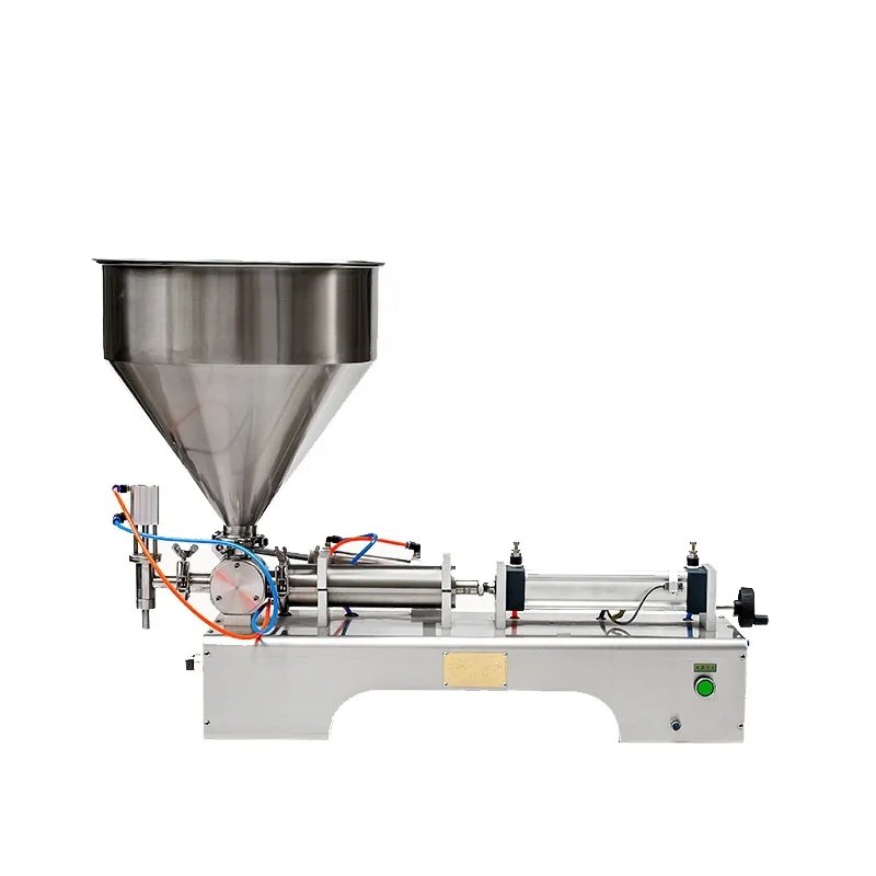 Semi Automatic Sugar Chocolate Chili Honey Stick Cream Heating Tank Paste High Viscosity Sauce Paste Gel Filling Machine