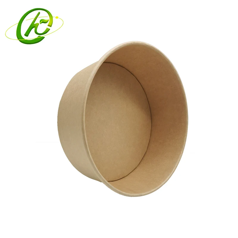 OEM/ODM disposable 16oz 26oz 32oz 36oz 42oz 48oz pe/pla coating kraft paper salad soup cup bowl with lid