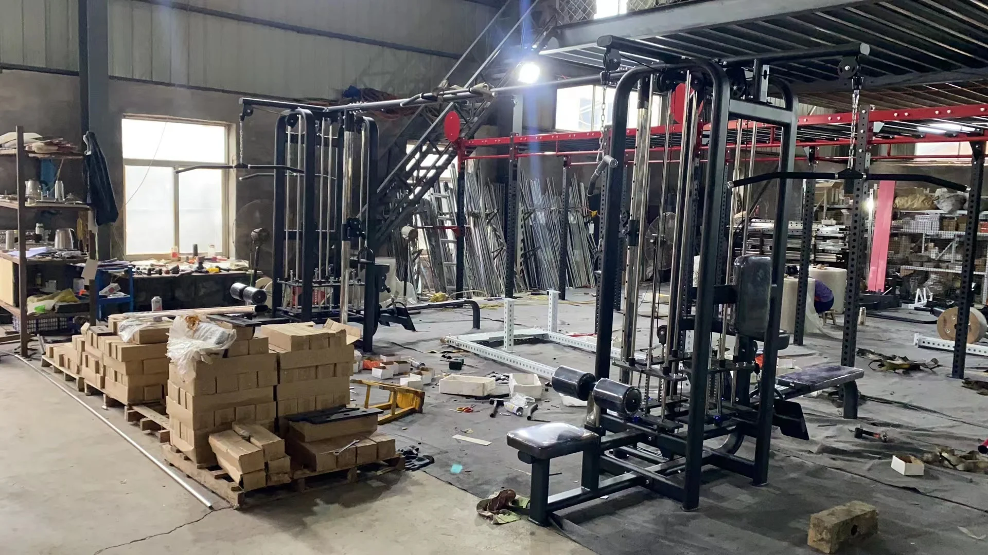 Gym equipment  Multi function Gym Press Multi cable Crossover