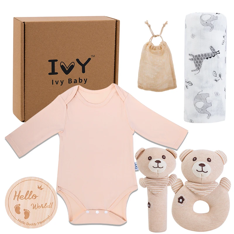 Baby Shower Gifts for Newborn Baby Essentials Including Blanket, Teething Toy, Socks, Rattle and More Baby Gifts Set Boys Girls