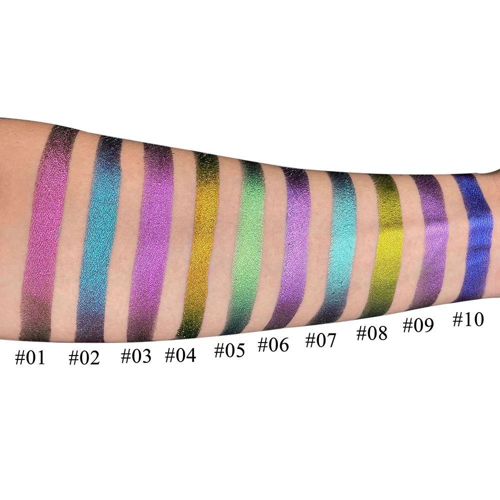 Private Label Waterproof Vegan Cruelty Free 10 Colors Shimmer Long Lasting Chameleon Eyeliner