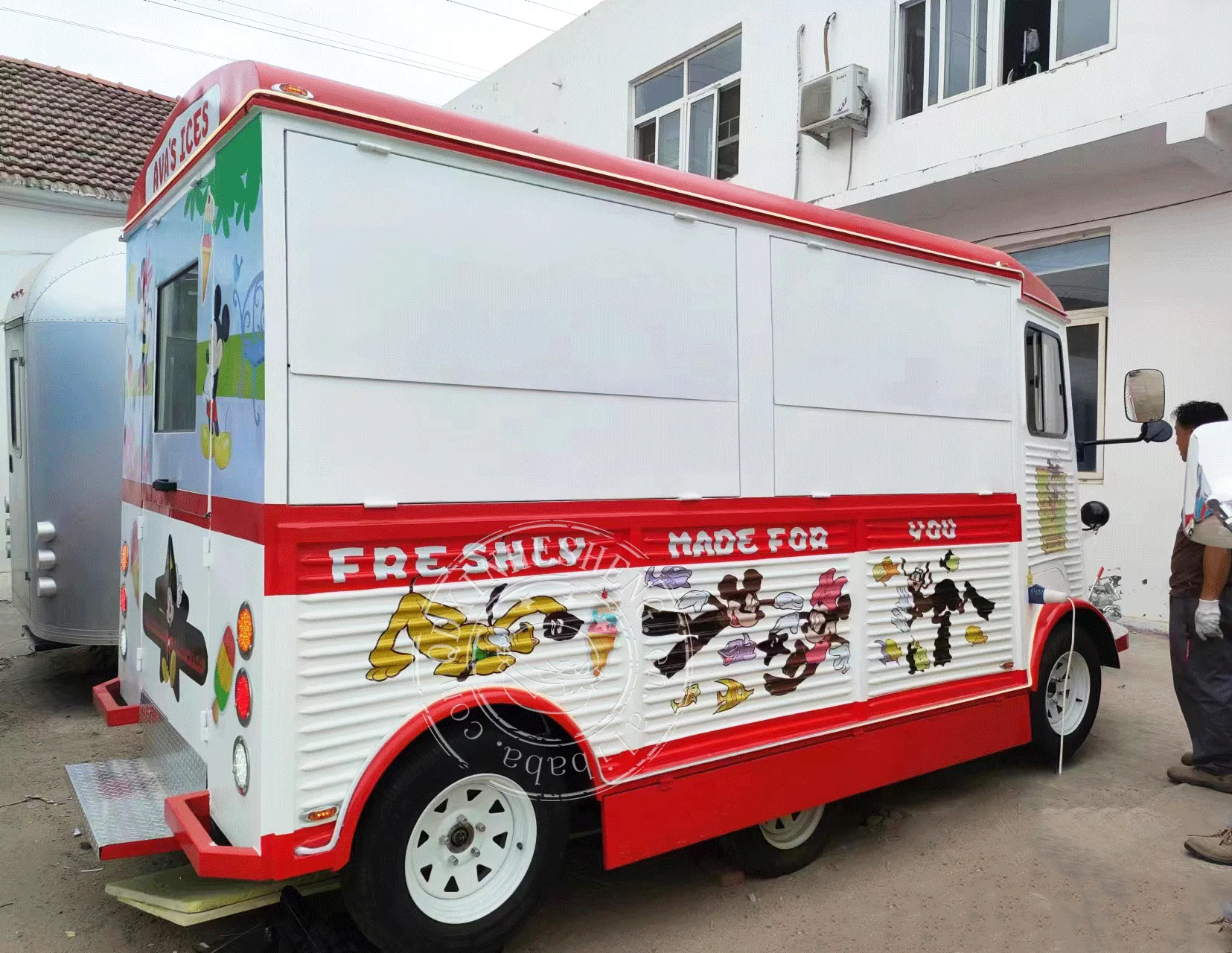 pink lovely food kiosk carts camping trailer used food trucks bakery truck electric ice cream food truck for sale