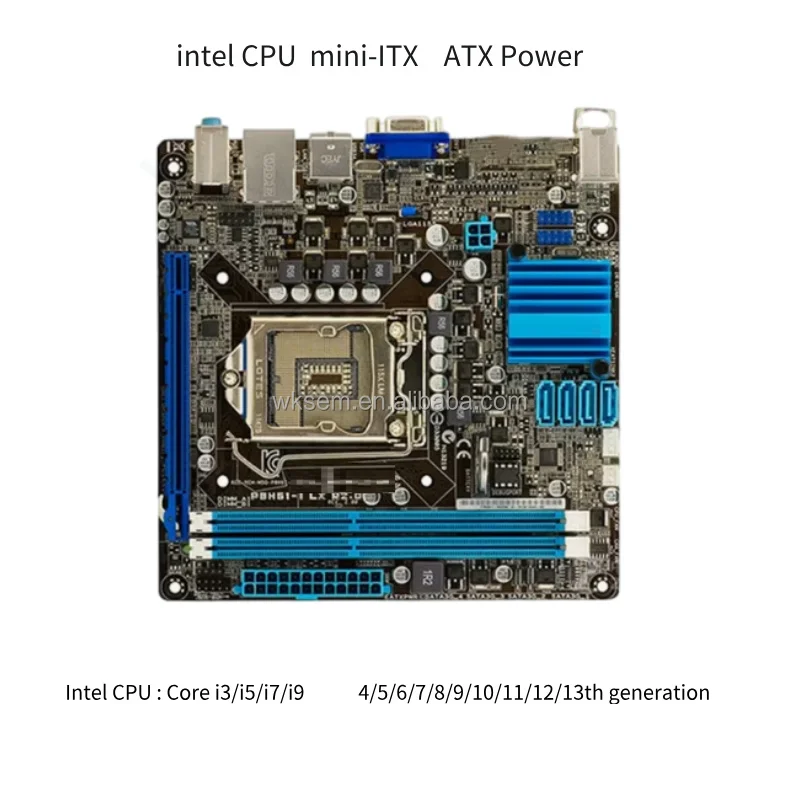 Customized mini-ITX pc,Half-Height Mini Desktop Computer Intel CPU/AMD CPU, optional motherboard,Aluminum chassis(TA65)ATX Power
