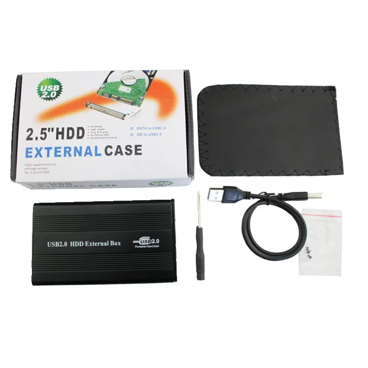 Портативный алюминиевый корпус usb 2 0 5