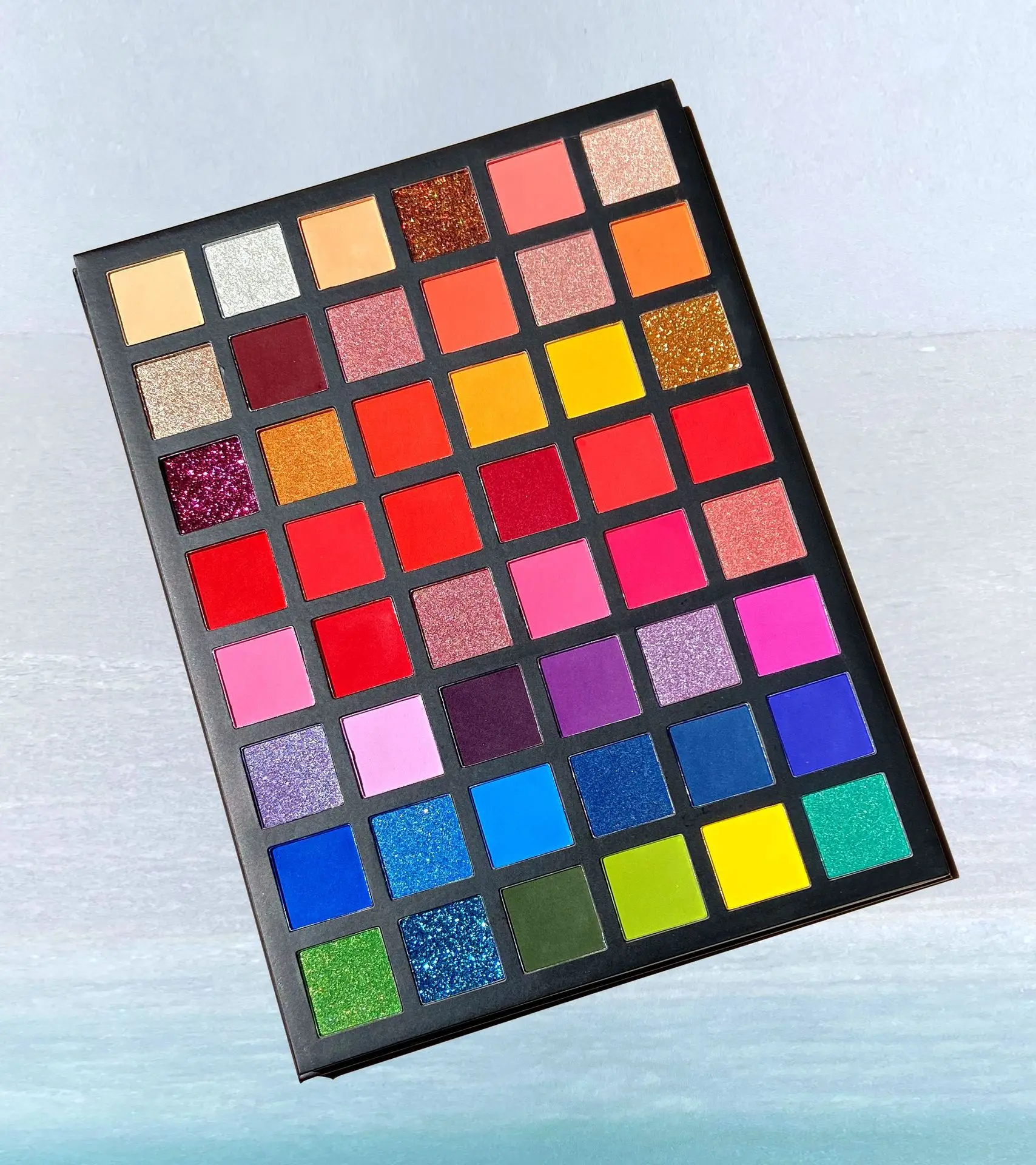 oem odm 48 kind of Popular-Colours  Waterproof  Vegan Square Eyeshadow palette