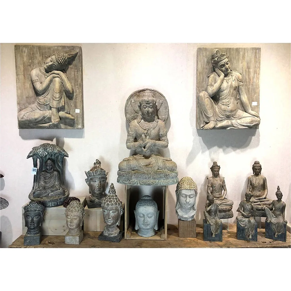 Creative Mini Meditation Sleeping Monk Zen Garden Table Decoration Hand Shape Resin Buddha Statue