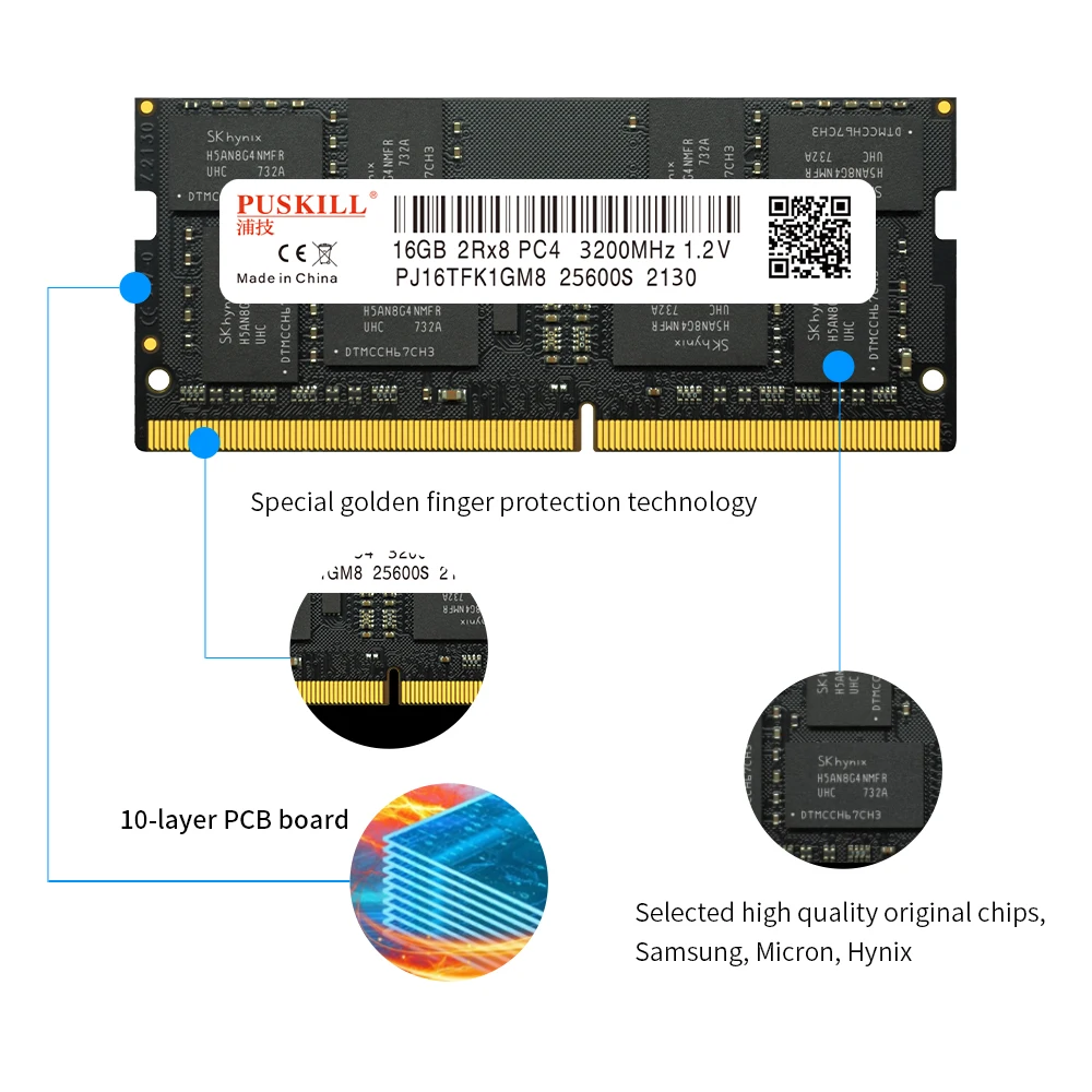 Высокое качество Sodimm Ddr4 3200 8 ГБ 16 32 2666 мГц память для ноутбука