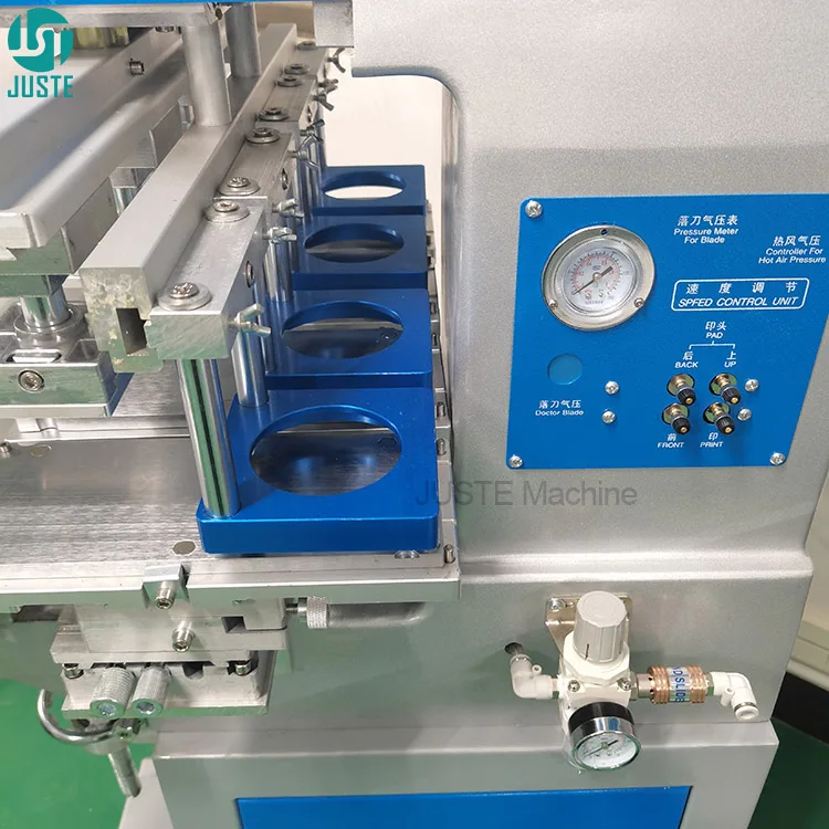 4 Color Servo Pad Printing Machine Mug Clipper 80Mm Single Transverse Flow Printer for Plastic Coffee Sleeve Cup Scale Ruler