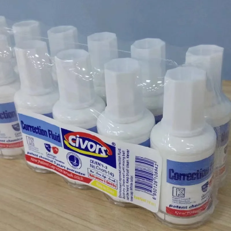 Huanyang quick-dry multi purpose 20ml soft brush tip correction fluid liquid pen for school and office huanyang quick dry muit q