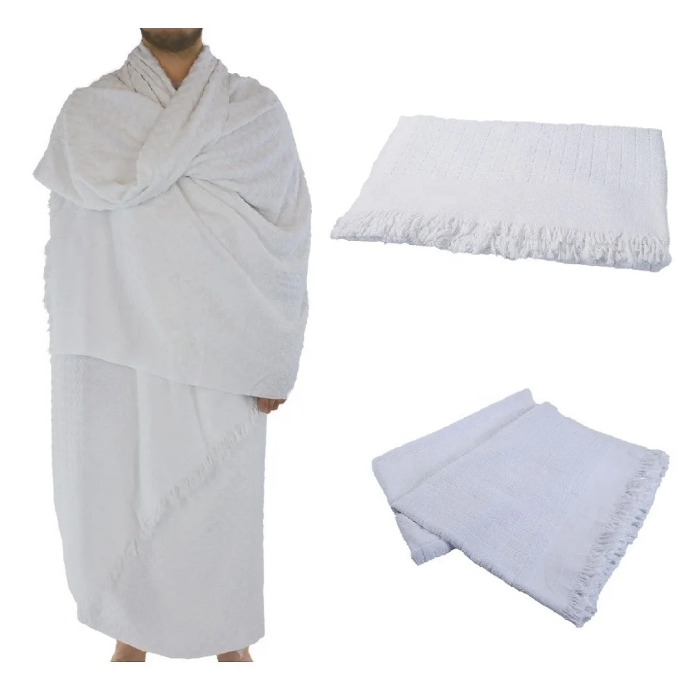 Мусульманское полотенце ehram 100% хлопок ihram/ahram жаккардовая Исламская одежда для умры