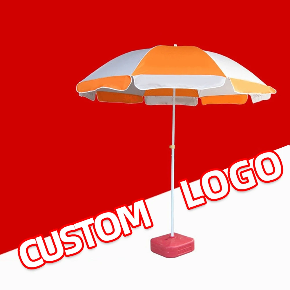 Custom size outdoor waterproof promotional advertising summer sun beach umbrella for garden