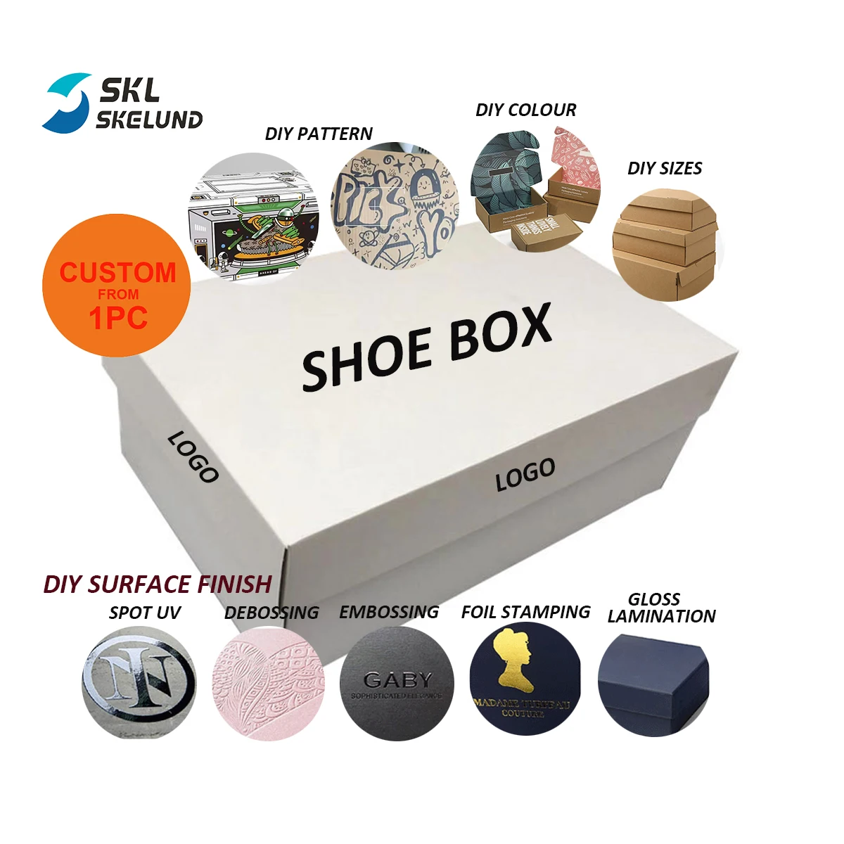 Custom Corrugated Shoe Box Logo Folded Paper Carton Plain Cardboard Kraft Corrugated Shoe Box Packing Logo Corrugated Shoe Box